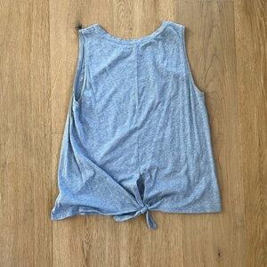 Loft Vintage Soft Cotton Tank Top in Blue with Tie In Back Medium